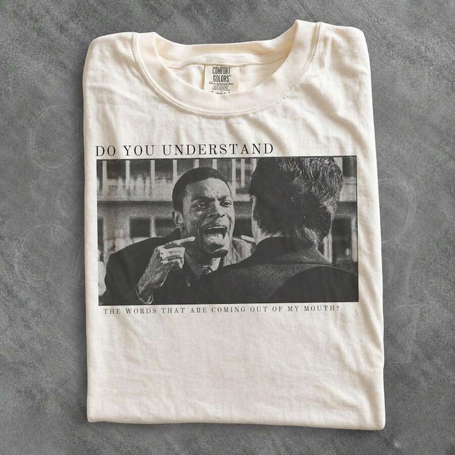 ¿Entiendes Las Palabras Que Salen De Mi Boca? Camiseta, Camiseta Divertida con Frases de Películas, Camiseta Gráfica Retro Vintage, Regalo Unisex con Memes - Blanco - Ver 1
