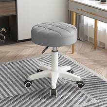 Adjustable Height Swivel Chair With Soft Sponge Seat And Stable Metal Base – Ideal For Home, Kitchen Island, Or Workspace Use. Features Smooth 360-Degree Rotation, Easy Height Adjustment Via Hydraulic Mechanism, And Ergonomic Design For Everyday Comf - Grey - View 10