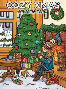 Sweet Christmas House Coloring Book: Cute Candy Cane Gingerbread Cottage With Snow Icicles, Mini Decorated Xmas Tree & Lollipop Roof, Whimsical Sweet Holiday Illustrations For Kids & Adults Festive Stress Relief - JX-863-sweet Christmas House - View 10