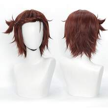 YEWELL Yeviel Brown Cosplay Wig, Role Play Headpiece, Daily Series, Japanese Cosplay Headpiece Series, Multi-Style Interpretation, Cartoon Anime, Suitable For Private Party, Daily Role Play, Halloween - Coffee Brown - View 1