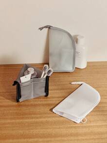 1 pieza Bolso organizador de artículos de aseo y maquillaje de gran capacidad e impermeable para viajes - Multicolor - Ver 2