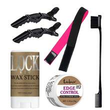 LOCKMIO 16g Styling Hair Wax Stick, Smooth Solid Wax, 30g Control Flyaway Hairline Gel Wax, Edge Hair Brush, Adjustable Elastic Hairband, Crocodile Clip - L-16wood-30gel-tools-6pcs - View 11