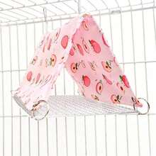 1pc Mesh Triangle Bird Hammock Toy, Patterned Bird Nest Perch, Wind-Resistant Breathable Leak-Proof Base, Suitable For Lovebirds, Parrots, Parrot Species, All-Season Bird Cage Accessory - View 3