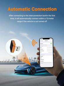 XUDA 新款 Mini CarPlay AI Box，無線 CarPlay 與 Android 二合一車載音訊，有線轉無線功能，支援 2.4-5.0 GHz WiFi 5，時尚便攜式車用 CarPlay 接收器，相容 99% 具備有線 CarPlay 與 Android 功能的汽車 - 亮橙色 - 查看 8