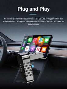 XUDA 全新迷你CarPlay AI盒子，无线CarPlay和安卓二合一车载音响，支持有线和无线连接，配备2.4-5.0GHz WiFi 5，时尚便携。适用于市面上99%具备有线CarPlay和安卓功能的车型。 - 銀黑色 - 查看 6