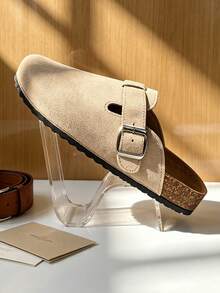 New Men's And Women's Shoes, Unisex Couple Shoes, Fashionable And Minimalist, Men's Sandals, Closed-Toe Slippers, Casual Shoes, Home Shoes, Flat Shoes, Beach Shoes, Men's Flip-Flops, Women's Thick-Soled Sandals, Slippers, Home Shoes, Women's Flip-Flops, Women's Wooden Clogs, All-Season Comfortable And Elegant Women's Shoes, Suitable For Indoor And Outdoor Daily Wear - Beige Style D - View 4
