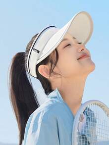CAMEL CROWN Topi Visor Mini Gulung Musim Panas Baru, Topi Pelindung Matahari UPF50+ dengan Perlindungan UV Tinggi, Topi Visor Bertepi Lebar Anti-UV dengan Perlindungan Penuh - Putih - View 2
