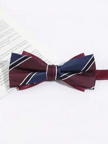 1PC Men's Fashion Casual Striped Pattern Bow Tie, Suitable For Workplace, Banquet, Party, Wedding, Suit, Formal Wear,Halloween - Multicolor - View 9