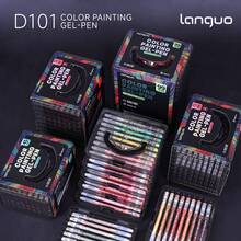 Languo 252/168/144/99/72/45/9pcs Large Capacity Gel Pen Set, 0.6mm Fine Tip, For Scrapbooking, Hand Drawing And Doodling, Smooth Ink Flow, Clear Writing Without Smudging, Suitable For Line Drawing, Coloring, Outlining, Ceramics, Plastic, Wood, Stone, Fabric, Paper And More, Excellent Coverage, High-Quality Student Art Supplies, Comfortable And Durable Grip, Perfect For Student Note-Taking And Back To School - Sets - View 9