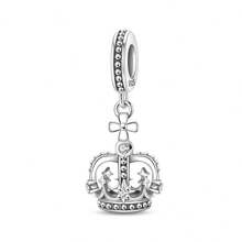 1pc S925 Sterling Silver Lifestyle Charm Bead, Crown, Heart Gesture, Commemorative Plaque, Teapot Coffee Cat Multiple Styles, Colorful Zirconia Enamel Exquisite Details, Comes With Gift Box, Suitable For Bracelet Necklace, Handmade DIY Jewelry, Daily Gentle Gift Accessory - Multicolor - View 15