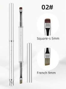 1/2/6pcs Cap-Extendable Metal Gel Brush, Luxury Detachable Dual-Ended Slim Carving Flower Liner Brush Set For Salon DIY - Multicolor - View 18