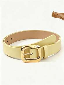 3pcs Women's Fashion Buckle Belts, Daily Commute Street Style Waist Belts - 3pcs (black + Camel + Khaki) - View 8