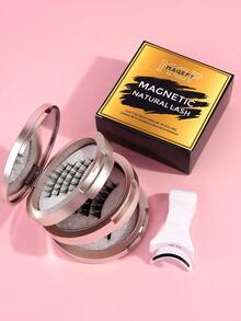 MAANGE 3對CC捲度磁吸假睫毛套組，附貼睫毛器(5-14mm)，混款，免膠水，自然逼真可重複使用，仿貂毛材質，適合日常配戴，防水，卡通風格，放大眼眸，纖細長款，女性完美禮物。(可選5對動漫風睫毛)假睫毛 - 尖尾漫畫款 - 查看 10