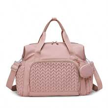 1pc Large Capacity Baby Diaper Bag, Travel Diaper Bag With Pacifier Holder, Maternity Handbag - Multicolor - View 14