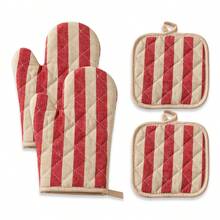 2 pièces/4 pièces Gants de four de cuisine et maniques, carreaux verts et carreaux café, gants résistants à la chaleur matelassés réversibles et lavables, gants isolés pour la cuisine, set de sous-plats, set cadeau de cuisine de Noël - Costume à carreaux - Voir 16