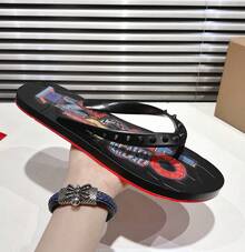 CL Explosion Red Rivet Sole Non-Slip Flat Heel Clip Foot Beach Sandals Outdoor Couples - 蒙特內哥羅 - 查看 5