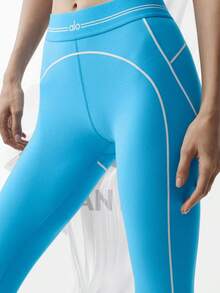 Airbrush High-Waist 7/8 Heart Throb Legging - 天藍色/白色 - 查看 3