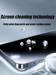6pcs Privacy Tempered Glass Screen Protector, Full Screen Protection, Anti-Scratch, Effective Anti-Peeping, Protect Screen Information From Leaking, Flat Fit Without Edge Lifting, Compatible With IPhone 17E/17 Pro Max/16 Pro Max/15 Pro Max/14 Pro Max/13 Pro Max/12 Pro Max/11 Pro Max/17 Pro/16 Pro/15/14/13/12/11 And Other Series. - Black - View 5