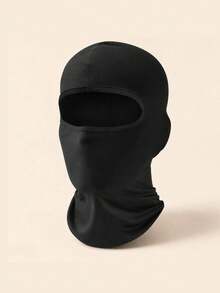1pc/2pcs/3pcs Unisex Solid Color Printed Balaclava Headwear Set, Single Hole Full Face Mask For Cycling, Suitable For Daily Wear And Outdoor Activities - Multicolor - View 2