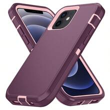 Military-Grade Shockproof Heavy-Duty Full-Body Protective Phone Case, Anti-Scratch Durable 3-In-1 Protective Cover For IPhone, Galaxy, HONOR And Other Smartphones Birthday Gift - Wine Red Powder - View 29