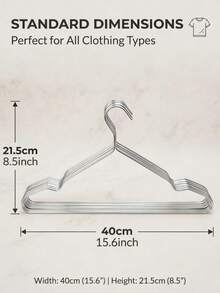 40Pcs Multi-Purpose Stainless Steel Garment Hangers With Pants Bar, Anti-Slip Grooves Prevent Slipping, Strong Bearing Support Heavy Coats Jackets, Rustproof For Outdoor Sun Drying - Default - View 7