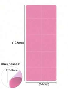 1pc Foldable Yoga Mat, Double-Sided Non-Slip Textured Grip For Wet And Dry Use, Stable And Anti-Slip To Prevent Slipping And Injury; Soft Cushioning To Reduce Joint Pressure, Stable Support To Protect Knees And Wrists, Helping Beginners Precisely Complete Yoga Poses And Improve Training Results; Lightweight And Foldable For Easy Storage And Portability - Pink - View 5