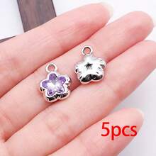 5/10pcs Silvery Plated Star Rhinestone Charms Multicolor Faceted Crystal Star Pendants For DIY Bracelet Necklace Earring Jewelry Making Supplies - Star - View 11