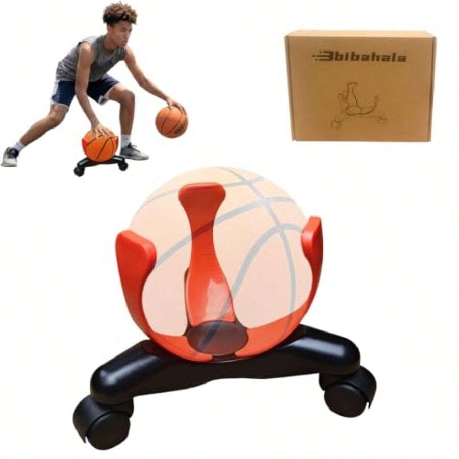 Sideways Low-Center Dribbling Sliding Clamps Basketball Training Equipment Improve Skills Agility Coordination Training Kit Suitable For Basketballs Of Size 5, 6, And 7 - Red - View 1