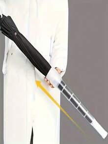 1pc Transparent Plastic Umbrella Cover, Suitable For Long Handle Umbrellas, Retractable And Space-Saving, Keeps Environment Dry And Clean, Made Of Durable Material, Suitable For Daily Commute And Business Use, Enhances Umbrella Storage Experience - White - View 2