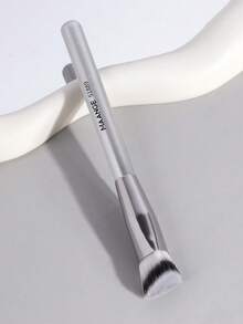 MAANGE 1/2pcs Professional Face Makeup Brush Set, Foundation Brush, Multi-Functional Concealer Brush, Makeup Tools, Gift For Women And Girls, Travel Makeup Brush Set/Accessories - Silver - View 3