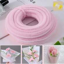 彩色管狀毛絨線 13米/捲，附150個黃色花蕊，DIY創意手工藝材料，適用節慶裝飾與藝術手工項目 - 多色 - 查看 16