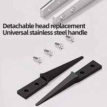 3pcs Interchangeable Head Anti-Static Tweezers Set, Stainless Steel Precision Pointed ESD Tweezers, Stainless Steel Tweezers Body, Carbon Fiber Conductive Plastic Tweezers, Electronic Repair Hand Tool DIY Gripping Tool Set - Tweezers - View 9