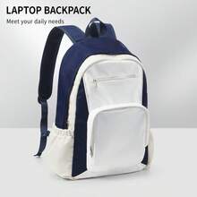 Large Capacity College Backpack Travel Laptop Bag, Fits 15.6 Inch Laptop, Lightweight Durable Student Backpack With Multi-Function Pockets - Multicolor - View 15