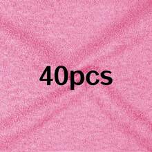 40pcs Face Towel Set, Soft Absorbent Face Cloths, Suitable For Bathroom, Gym, Hand Cleaning, Beauty, Spa And Home Hair Care, Reusable, Durable And Machine Washable, Multicolor, 10x10 Inches - Pink - View 14