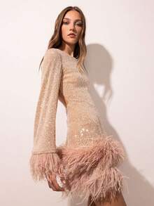 Women Short Dresses - Pink - View 7