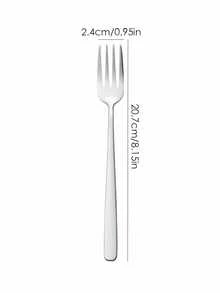 Stainless Steel Korean Style Fork, Mirror Polished, Dishwasher , Suitable For Home And Restaurant Use - Multicolor - View 12
