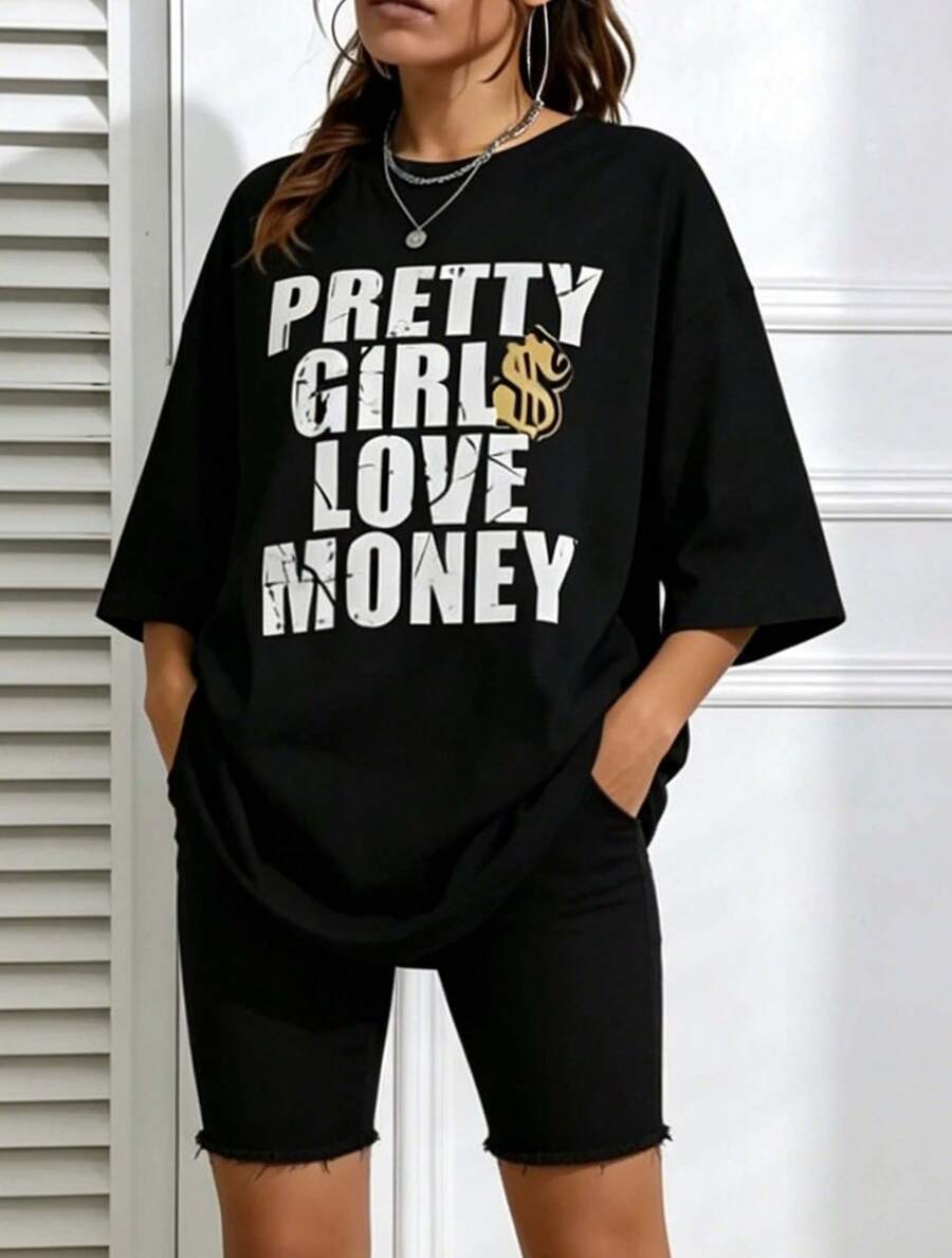Women T-Shirts - 黑色 2 - 查看 1