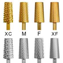 6.6mm Large Trapezoidal Tapered Barrel-Shaped 3-Color Tungsten Carbide Nail Drill Bit - Silver - View 2