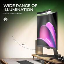 USB RGB Screen Light Bar, Curved Screen Compatible Monitor Hanging Lamp, Dimmable Eye-Care LED Desk Light For Gaming Working Studying Reading Office Computer Lighting - one-size - View 10