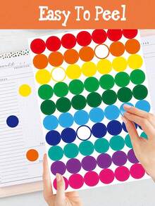 (10pcs) Colorful Round 8 Colors Label Stickers Dot Self-Adhesive Round Stickers - Large Round Sticker - View 5