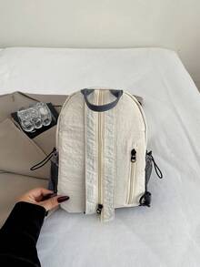 Mochila de cordón ultraligera – Mochila bandolera convertible de nailon lavado para gimnasio, viajes y uso diario - Verde - Ver 8