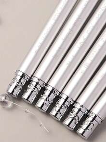 1/2/6pcs Cap-Extendable Metal Gel Brush, Luxury Detachable Dual-Ended Slim Carving Flower Liner Brush Set For Salon DIY - Multicolor - View 6