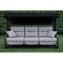 Replacement Cushion Only For 3-Seater Garden Hammock – Soft, Breathable Fabric With Multiple Pattern Options To Refresh Your Outdoor Relaxation Space; Lightweight And Easy To Install; Designed For Comfort And Everyday Use; Compatible With Standard Vi - Tropical Green - View 7