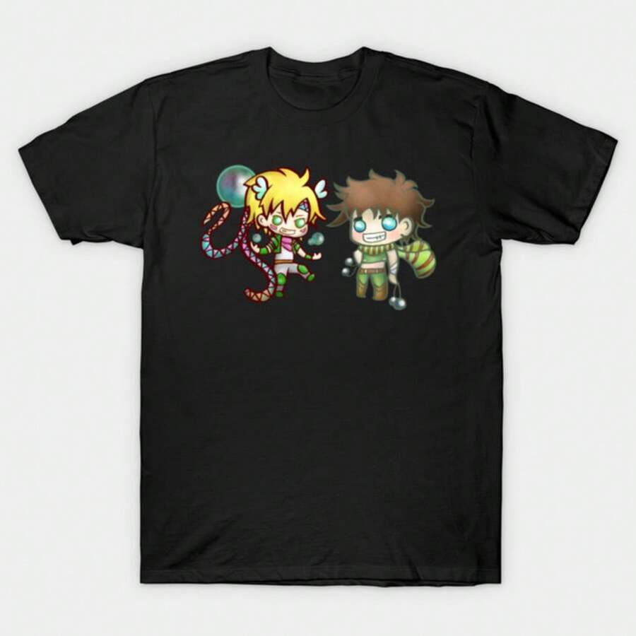 Popular camiseta negra Stone Ocean con estampado claro de , estilo casual universitario, ropa de verano, camiseta deportiva, camisetas para hombre, dirndl, atuendo de otoño, gótic - Negro - Ver 1