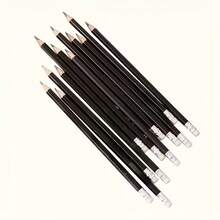 12pcs 2B Black Pencil Set With Eraser, Writing Tool Sketching Pencil, Drawing Tool 2B Exam Pencil Art Supplies Stationery Premium Writing Tool, Suitable For Writing, Student Drawing, Sketching And Painting - Multiple Styles - View 7