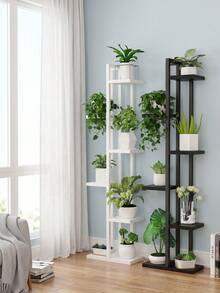 1-Piece Mobile Balcony Flower Rack, Living Room Iron Floor Standing Shelf, Multi-Tier Plant Rack, Living Room Floor Flower Rack, Suitable For Yard, Garden, Corner, Balcony - Flower Stand - View 8