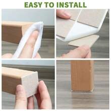 72/96pcs Self-Adhesive Felt Pads - Non-Slip Chair Leg Pads, Reduce Noise, Protect Hardwood Floors, Metal Furniture And Flooring - Neutral Beige, Multiple Sizes Available - A - View 6