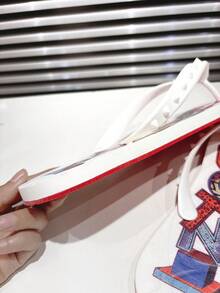 CL Explosion Red Rivet Sole Non-Slip Flat Heel Clip Foot Beach Sandals Outdoor Couples - 白花 - 查看 8