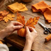 DIY 3D Pumpkin Elf Patchwork Kit, 3D Animal Elf High Difficulty Sewing Craft Material Package, Includes Colorful Fabric And Instruction Manual, Suitable For Adults Creative Handmade DIY Embroidery Knitting Kit Halloween Christmas Holiday Gift - Multicolor - View 5