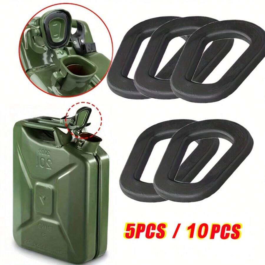 5/10 Pcs Jerry Can Rubber Seal, Universal Petrol Can Gasket | For 5L 10L 20L NATO Fuel Can Washers, Gas Can Spout Replacement Gaskets - A - View 1